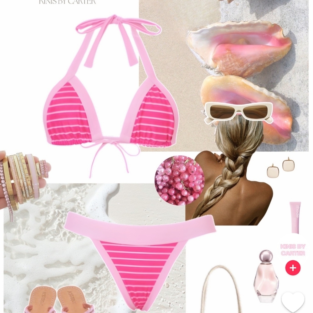 Kinis By Carter Raspberry Creme Bikini Set - Picture 7 of 8